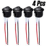 20mm Round Rocker Switch - 12V SPST ON-Off Toggle for Car RV Boat