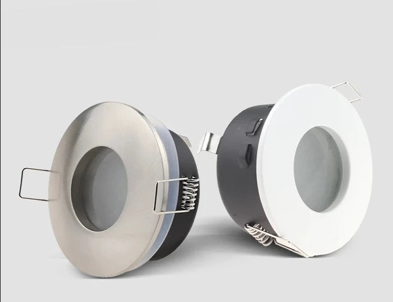 New Design IP65 Waterproof Recessed GU10/MR16 Led Spot Light Fixtures Downlight Frame Round Square GU10 Spotlight Bulb Housing