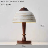 New Creative Ceramic Lampshade  Lamp Wood Base EU AU US Adapting Plug for Bedroom Parlor Hotel Dining Dropshipping