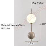 Colorful Ball LED Pendant Light White Glass Ball For Bedroom Dining Room Kitchen Hanging Lamp 4000K Wire Adjustable