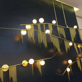 Designer G9 Chandelier Gold Tassel Led Glass Pendant Chandelier Lighting Living Room Rod Hanging Lamp Fixtures Room Decor