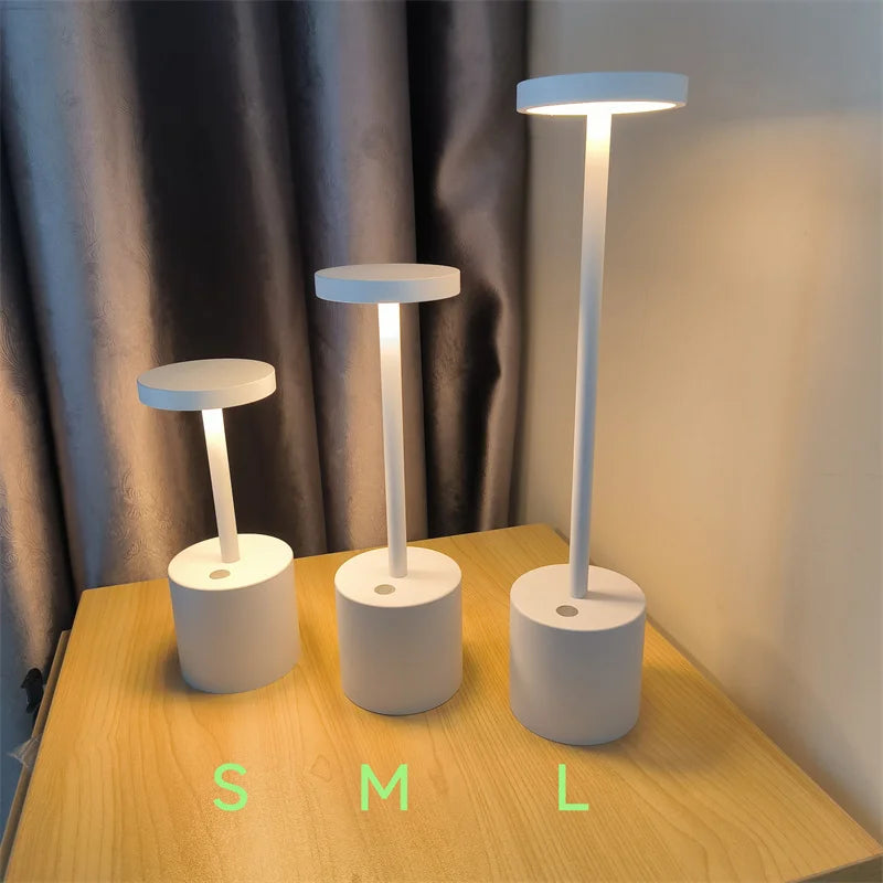 Golden Mini Aluminium Alloy Touch Dimmable Cordless Table Lamp With 5200ma Rechargeable Battery For Restaurant Hotel Ktv Bar
