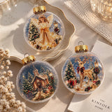 Glowing Christmas Snow Globe Christmas Decorations 2026 Xmas Tree Santa Christmas Bell Christmas Accessories Navidad Gifts