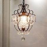 American Entrance Crystal Retro Chandelier Personalized Creative Aisle Entrance Corridor Foyer Cloakroom Bar Restaurant Light