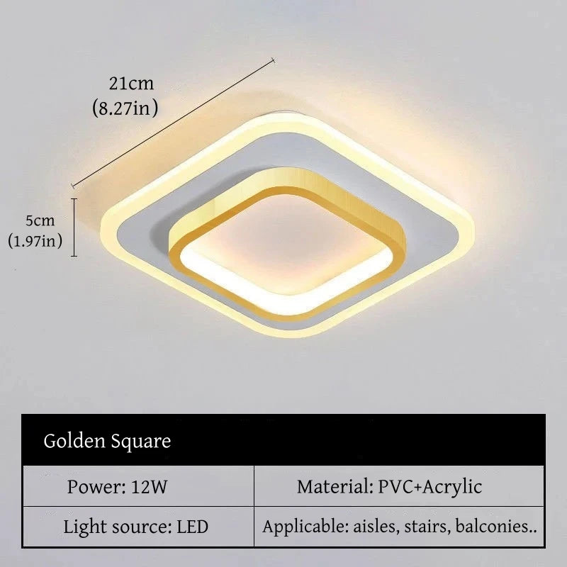 Modern Nordic LED Ceiling Light - Luxury Metal Lamp for Living Room