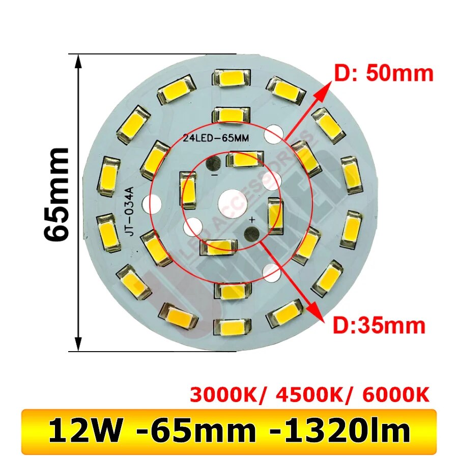 3W 5W 7W 9W 12W 15W 18W 20W 24W SMD5730 Brightness SMD Light Board Led Lamp Panel For Ceiling PCB With LED free shipping