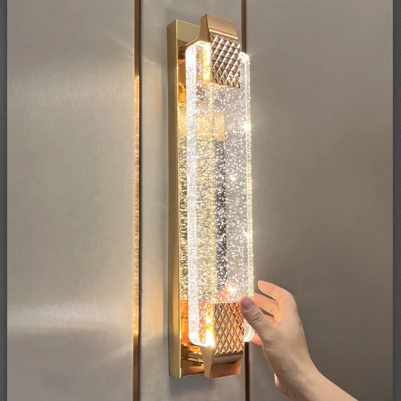 Luxury Modern Gold and Black LED 110-220V Wall Lamp Tv Background For Bedroom Bedsides Living Room Decoration Indoor Lighting