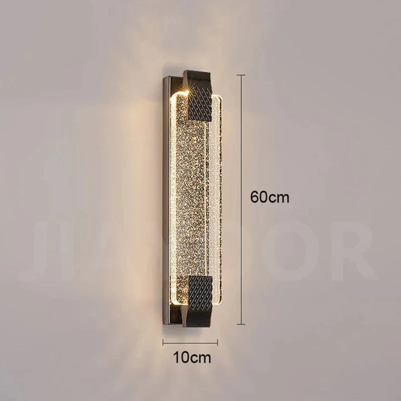 Luxury Modern LED Wall Lamp (Gold/Black) - Decorative TV Background Sconce & Bedside Light Fixture for Living Room & Bedroom