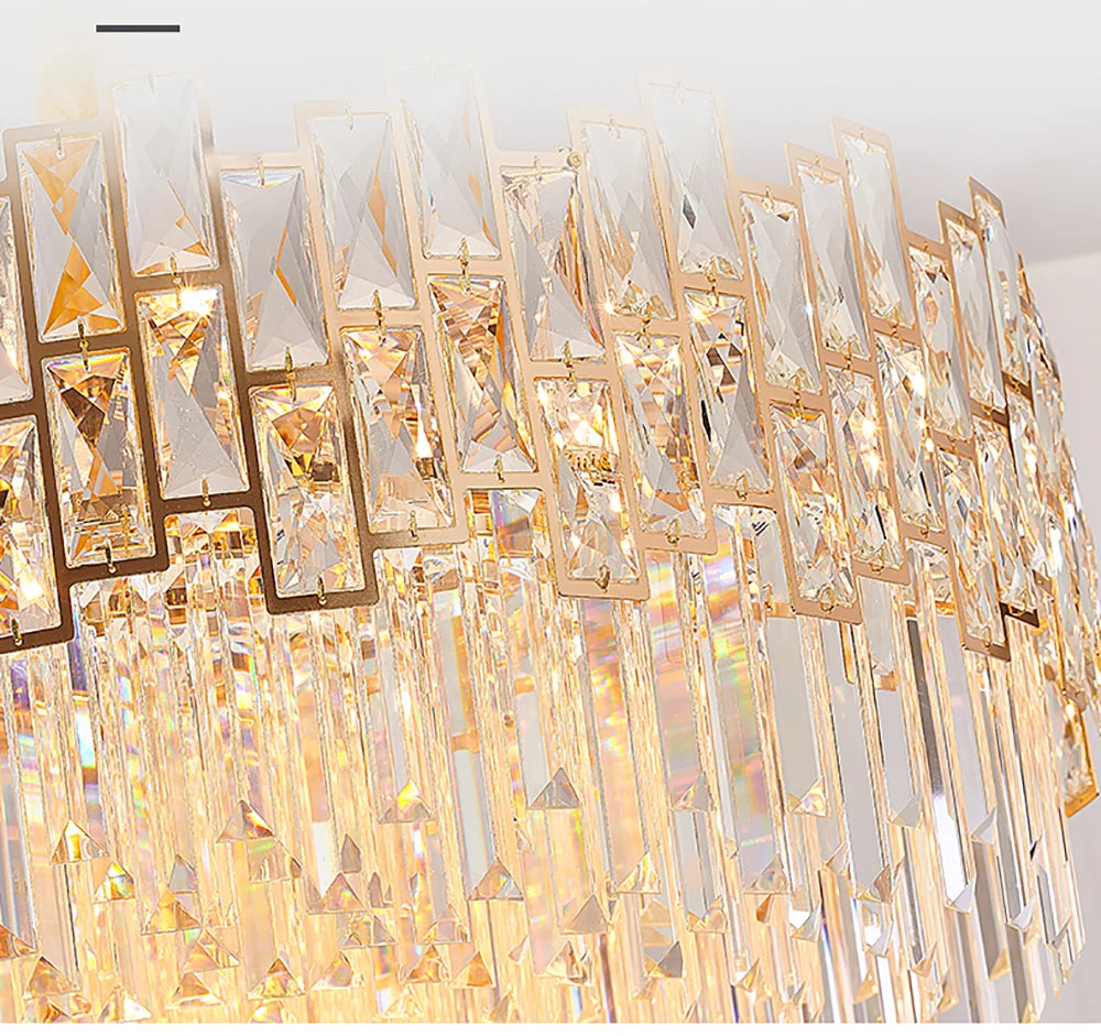 2025 New Modern High-End Light Luxury Crystal Chandeliers for Living Room Dining Bedroom Indoor Decor Lighting Lustres Fixtures