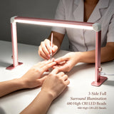 Square Foldable LED Nail Desk Lamp 36W - 3000LM Half-Moon Manicure & Eyelash Light