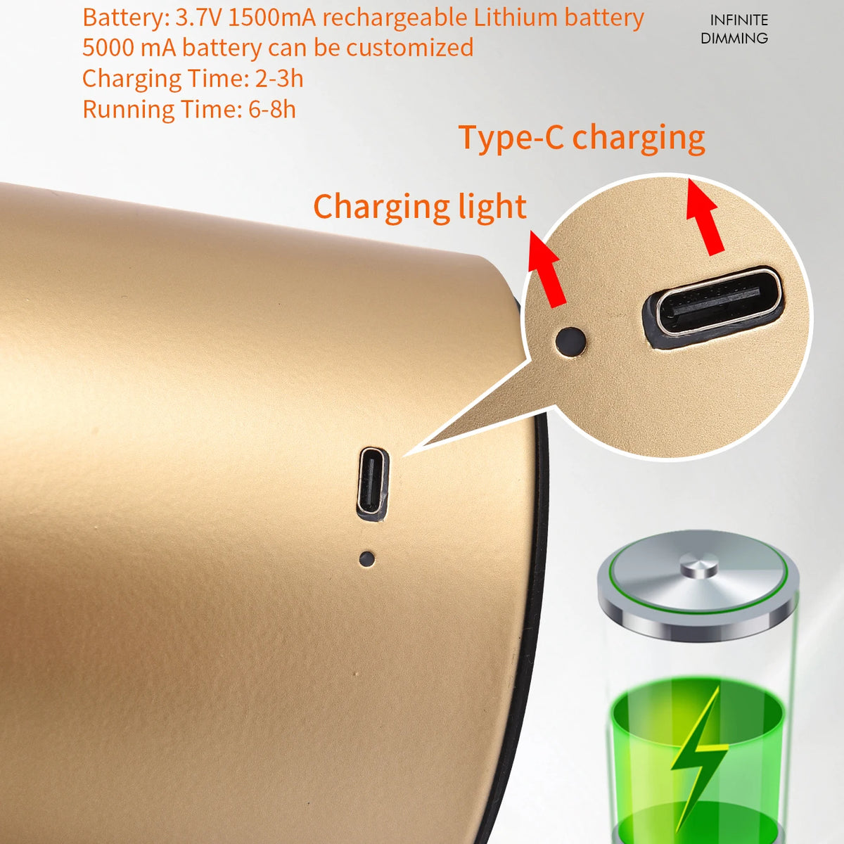 LED Table lamp for bedroom rechargeable USB lamp Touch switch dining room hotel bedside decorative table lamp