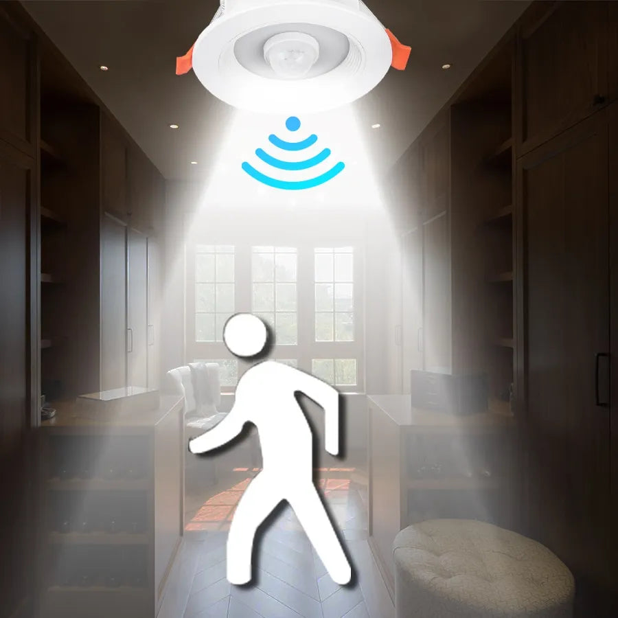 LED Downlights PIR Motion Sensor Down Light 5W 10W 15W 20W Recessed Ceiling Light Cold White Night Lamp LED Spotlight Downlight