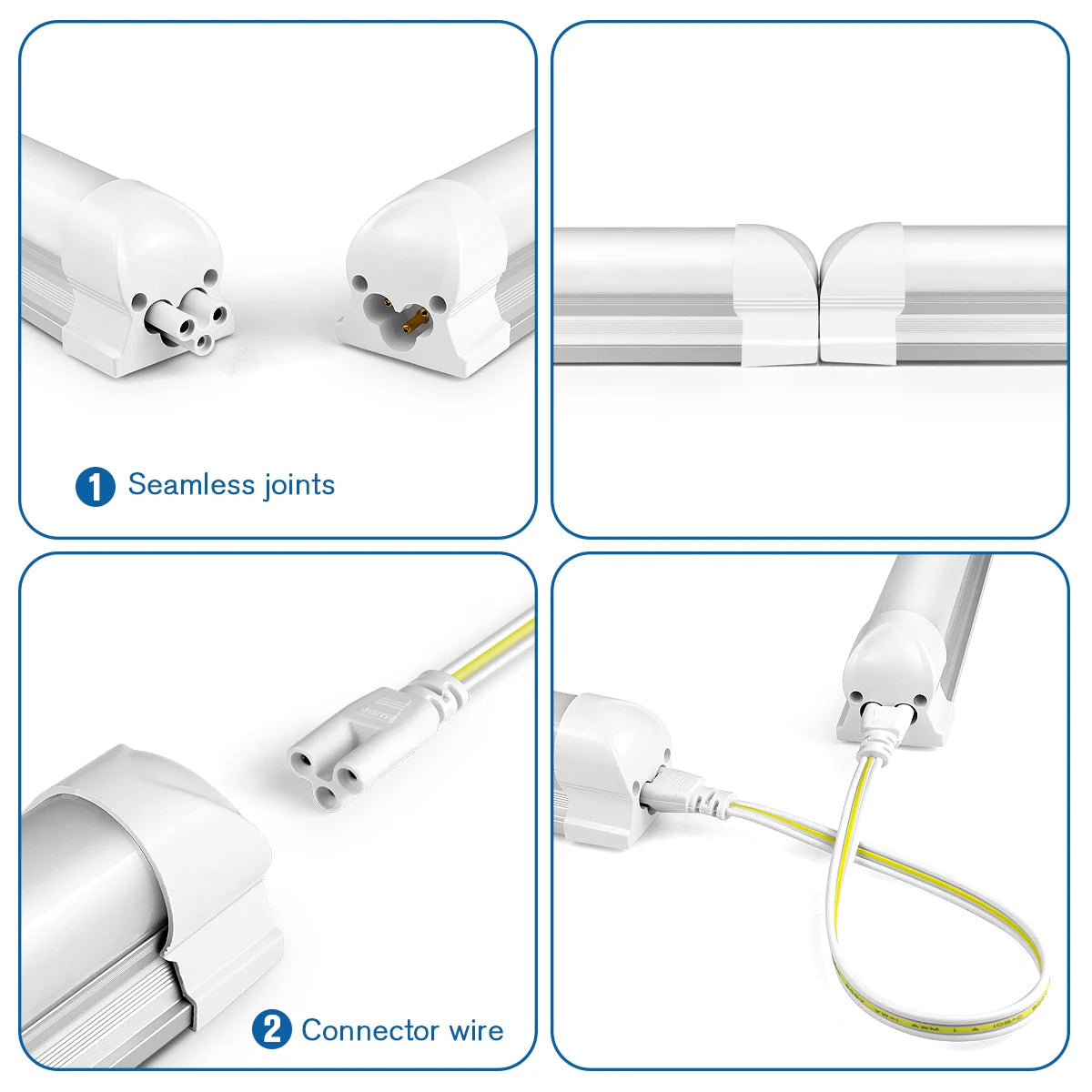 Plug-In 50cm T5/T8 Aluminum LED Light Tube (15W/25W) EU/US Plug - 110V/220V Ceiling & Under-Cabinet Lamp for Basement, Warehouse & Storage