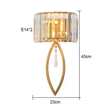 Nordic All-Copper Crystal LED Wall Lamp - Retro Luxury Sconce Light Fixture for Living Room Background, Bedroom Bedside & Villa Decor