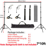 Photography Studio Backdrop Stand Photo Video Studio Background Stand Backdrop Support System Kit Scenery Shelf Frame Light Kit