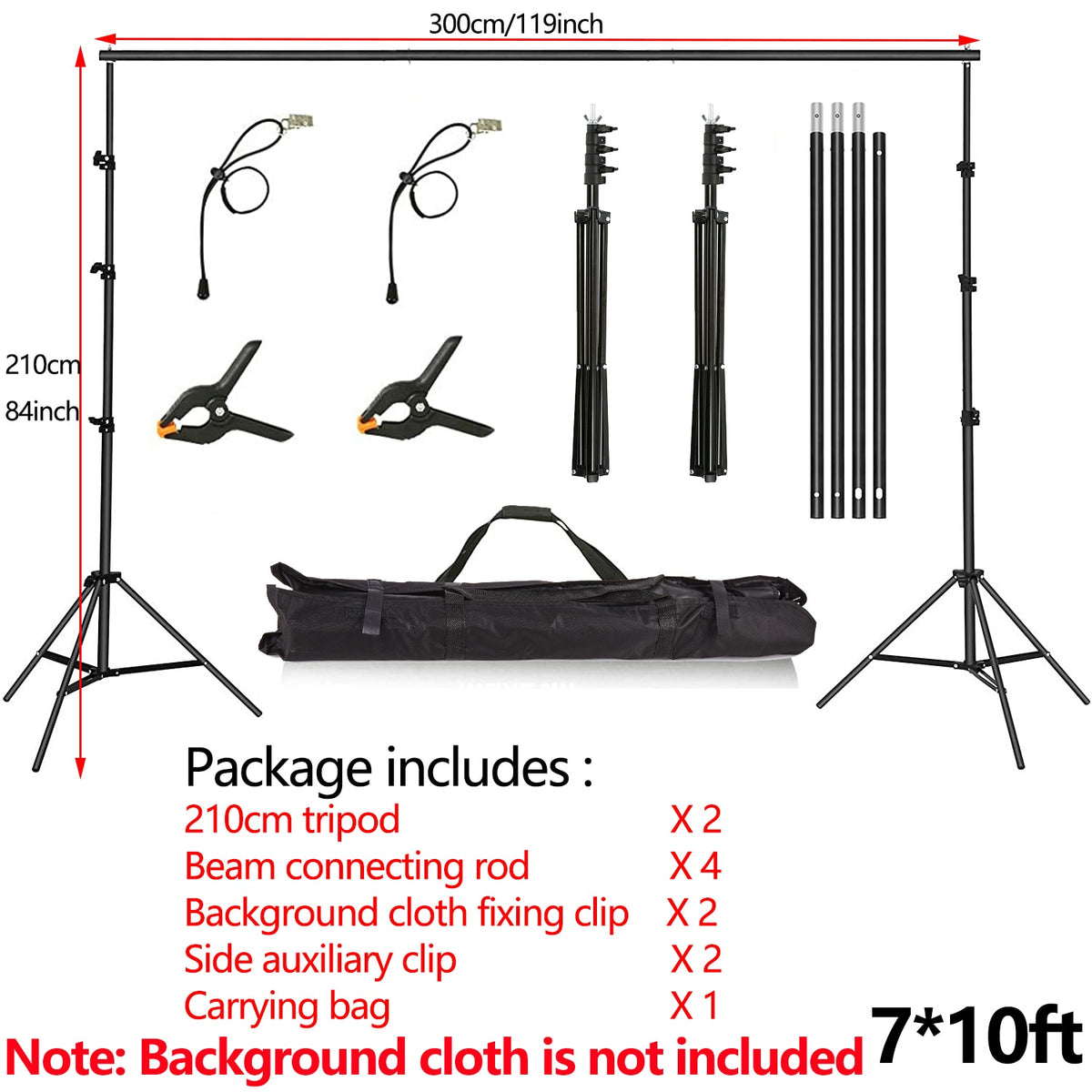 Photography Studio Backdrop Stand Photo Video Studio Background Stand Backdrop Support System Kit Scenery Shelf Frame Light Kit
