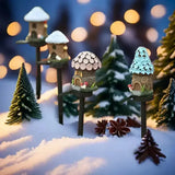 Creative Solar Resin Mushroom House Light - Waterproof Outdoor Garden Decor