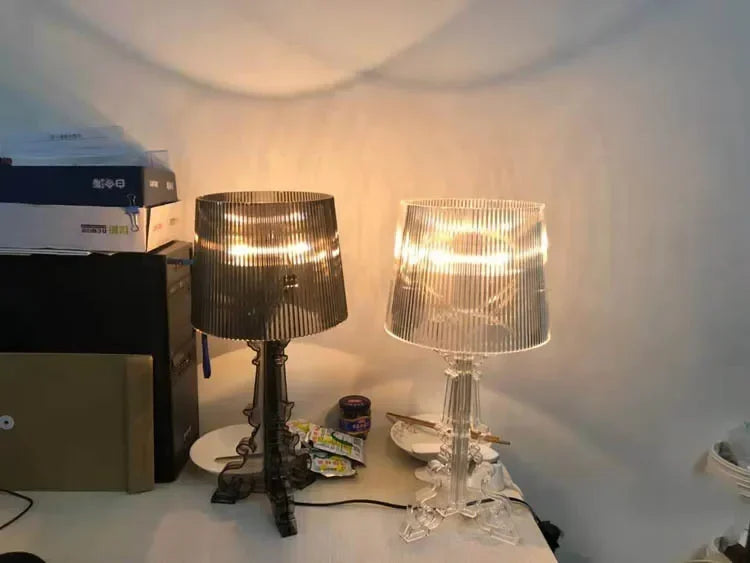 Transparent White Baroque Ghost Table Lamp Bedroom Bedside Simple Modern Creative Personality Indoor decorative desk lamp
