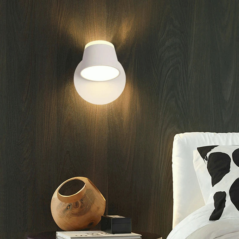 Modern Wall Sconces ,Led Wall Light 330 degrees swivel, 6500k White Light 3000K Light Up Downlight, Aluminum alloy Wall Light