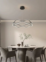 Modern LED Pendant Light Luxury Ring Chandelier for Bedroom Living Dining Room Indoor Hanging Lamp Home Decor Lighting Fixture