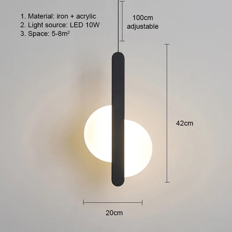 Sleek Modern LED Chandelier - Designer Indoor Hanging Lamp for Living Room