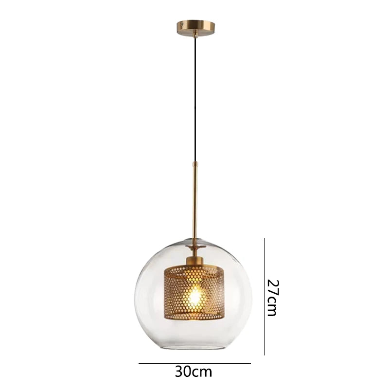 Glass Hanging Lamp Nordic Pendant Lights Dining Kitchen Lighting Fixtures  Bedroom Bedside Pendant Lamp Luminaire