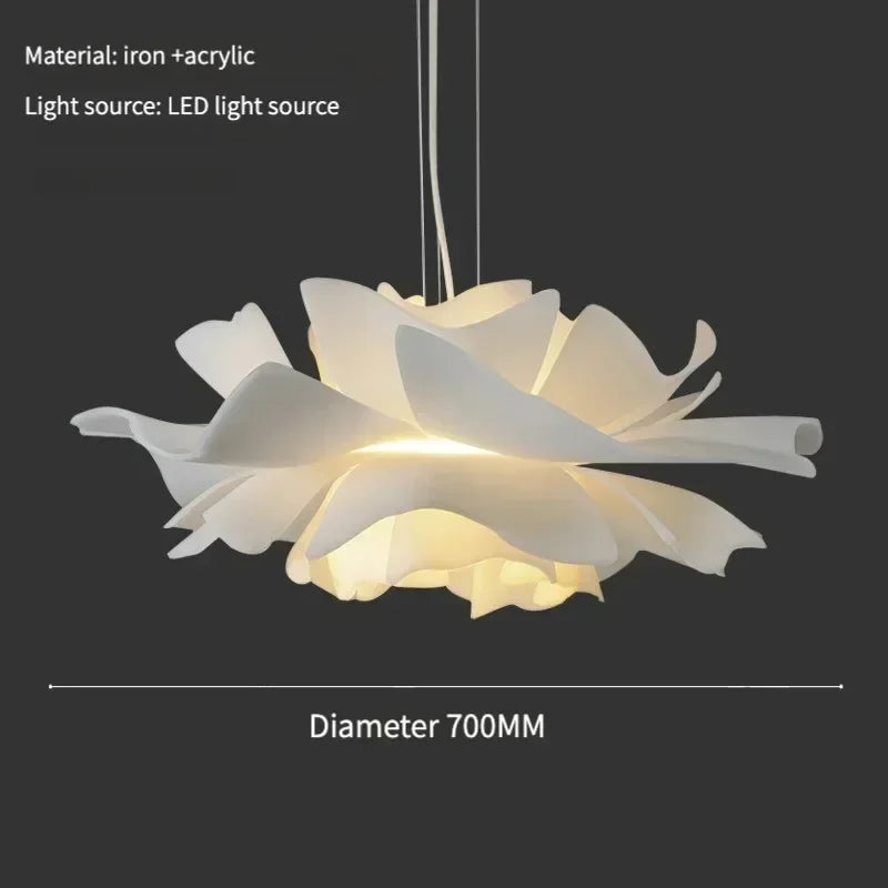 Creative Multi-Layer Acrylic Flower LED Chandelier - Modern Petal Ceiling Pendant Light Fixture for Dining Room, Bedroom & Indoor Decor Centerpiece