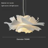 Creative Multi-Layer Acrylic Flower LED Chandelier - Modern Petal Ceiling Pendant Light Fixture for Dining Room, Bedroom & Indoor Decor Centerpiece