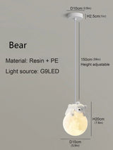 110-240v Creative Cartoon Animals LED Hanging Bedroom Bedside Hanging Light Chandelier Chandelier Home Decor Fixture