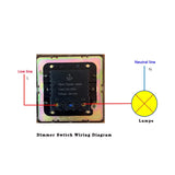 Type 86 Dimmer Switch 500W Gold Knob Adjusting the Brightness of Light For Living Room Dedicated Dimmer