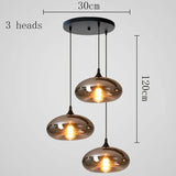 Modern LED Glass Ball Pendant Lamp for Living Room Bedroom Dining Kitchen - Indoor Hanging Chandelier Home Decor Light