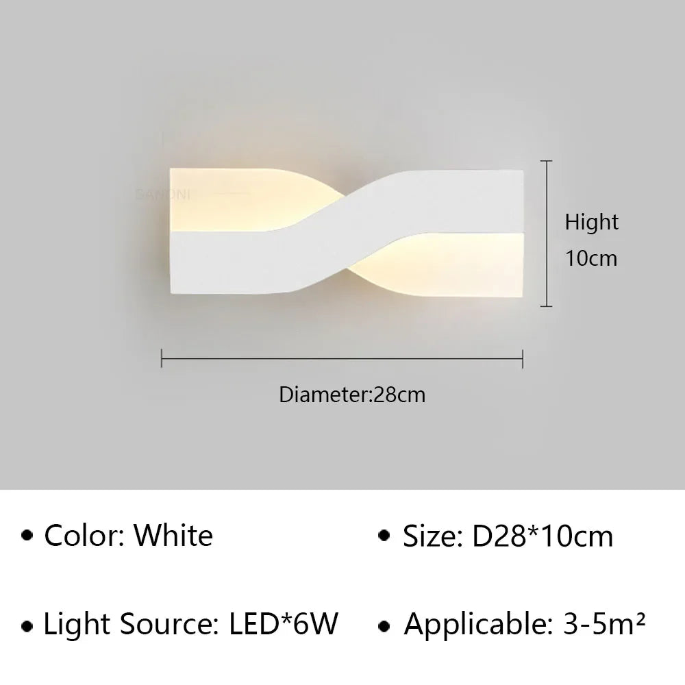 Modern LED Wall Lamp Rotatable Aisle Sconce For Living Dining Room Study Bedroom Bedside Home Decoration Lighting Fixture Luster&#39;s