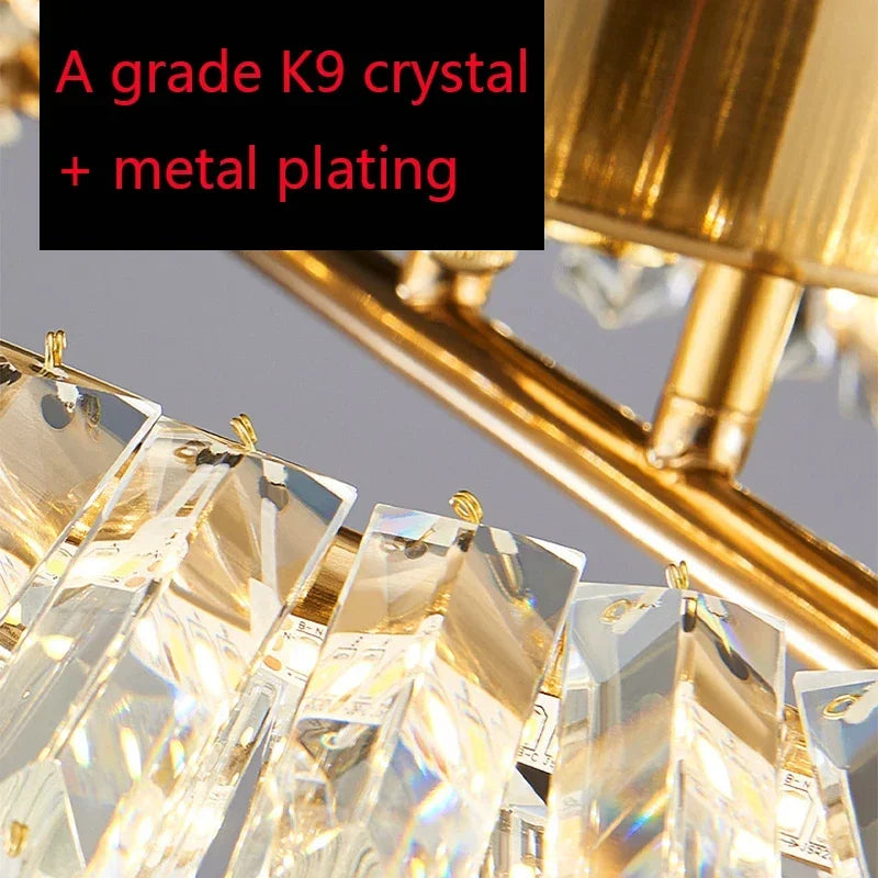 Italian Luxury Crystal Ceiling Lamp - Modern Postmodern Chandelier for Living Room
