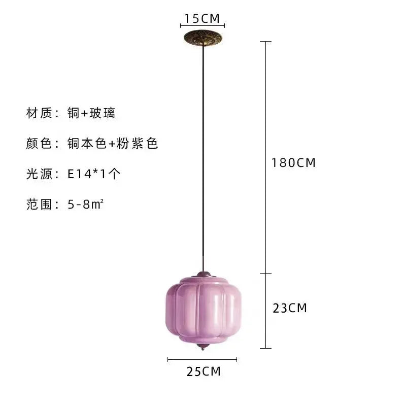 Eloise French Medieval Scallop Milk Glass Pendant Lamp - Retro Green Globe LED Dimmable Hanging Light for Homestay, Dining Room & Office Decor