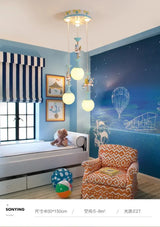 Modern Minimalist Children Room Pendant Light Carousel Boy Girl Bedroom Princess Decorate Creative Lovely Art High-end Warm LED
