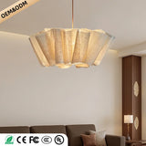 Wabi Sabi Chandelier Handmade Fabric LED Pendant Lights Vintage Living Room Study Clothes Shop Restaurant Designer Hanging Light