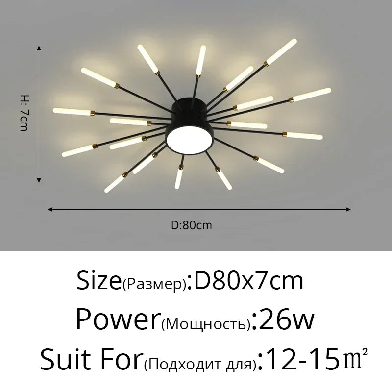 Modern Rotating Pen Tip LED Ceiling Light - Creative Sculptural Art Chandelier