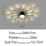 Modern Rotating Pen Tip LED Ceiling Light - Creative Sculptural Art Chandelier