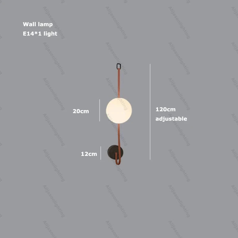 DIY Textile Leather Belt LED Pendant Light - 2026 Early Spring Glass Chandelier