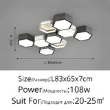 Minimalist living room lamp ceiling lights honeycomb design combination creative art indoor lamps intelligent hall Dinning lamp