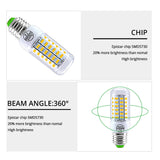 E27 E14 LED Bulb Corn Light 5730SMD 220V 24/36/56/72LEDs Lampada Spotlight Indoor Energy Saving Lights For Home Bedroom Lighting