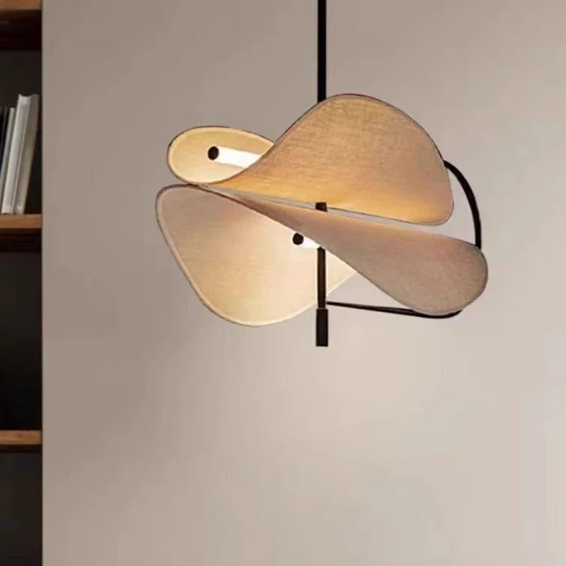 Nordic Fabric Pendant Light - Modern Textile Ceiling Chandelier Fixture for Living Room, Dining Room, Bedroom & B&B Decoration