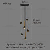 Minimalist Style LED Ppendent Lamp Double Layered Attic Chandelier Villa Staircase Pendant Light Living Room Kitchen Pendant