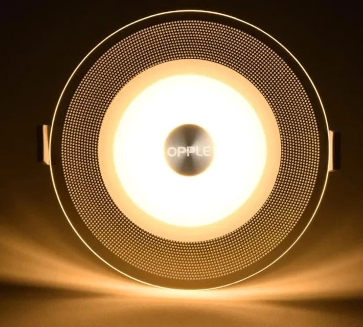 LED Downlight 5W Recessed Down light Round Led Panel Light Cold Warm white LED Spot light Three-color dimmable Warm white