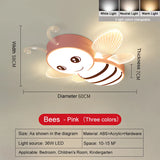 Modern Novelty Simplicity Cute Cartoon Bees LED Ceiling Lights Circlar Design Lamp for Chidren's Room Home Decoration Chandelier