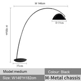 Nordic Light Luxury Fishing Rod LED Floor Lamp - Modern Vertical Arc Standing Light Fixture for Living Room Sofa & Bedroom Bedside
