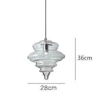 Italian Designer Industrial Water Grain Galss Glass Lamp Dining Room Hanging Lights Staircase Kitchen Island Lighting