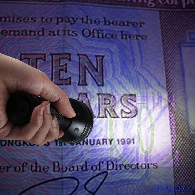 395nm UV Flashlight Black Light Waterproof 51 LED Flashlight Set with AA Battery for Home &amp; Hotel Inspection Pet Urine Detector