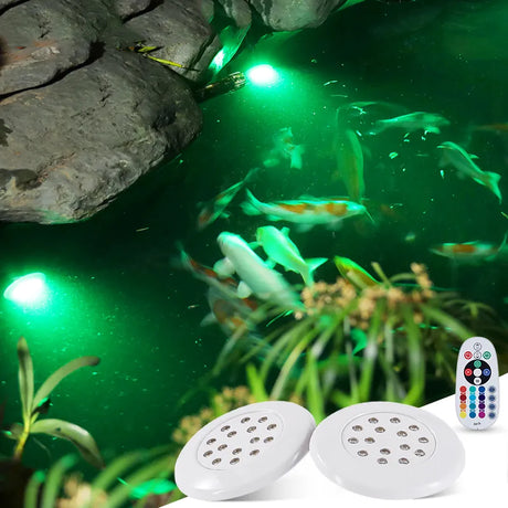 Pool Light with EU/US Plug IP68 Waterproof Small Size White Round 95mm 3/6/10W Underwater RGB Multicolor Swimming Bath Spa Lamp