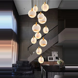 New Chinese LED Marble Gold Home Deco Designer Chandelier Lighting 2026 New Trend Lustre Hanging Lamps For Living Room